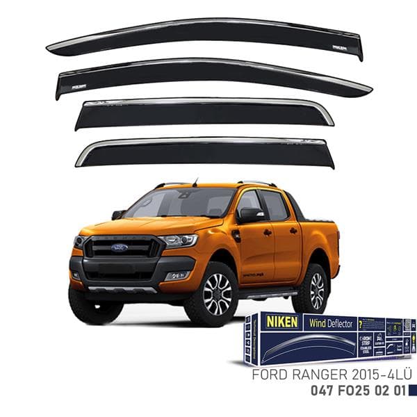 NIKEN KROMLU CAM RÜZGARLIĞI FORD RANGER 2015- 4LÜ  - NIKEN 047FO250201 kodlu oto yedek parça