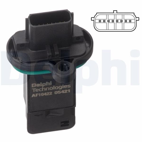 DELPHI HAVA KÜTLE ÖLÇER DEBİMETRE ASTRA J-ADAM-CORSA E-MERIVA B-MOKKA-AVEO-CRUZE 1.2-1.4-1.6 XEL-XER-NET OEM: 13386536-836020-12671624-55496973 - DELPHI AF10422-12B1 kodlu oto yedek parça