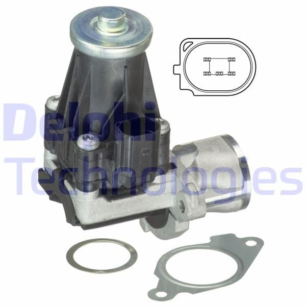 DELPHI EGR VALFİ OPEL ASTRA J 10 CORSA D 06 FIAT DOBLO 10 PANDA 12 GRANDE PUNTO 06 PUNTO EVO 10 1.3D MTJ-CDTİ OEM: 55216292-55577947-55599946-71753846 - DELPHI EG10443-12B1 kodlu oto yedek parça