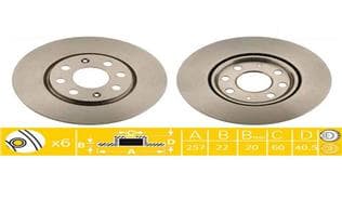 FRENDI ÖN FREN AYNASI CORSA D 07 CORSA E 14 ADAM 13 PUNTO EVO-GRANDE PUNTO 05 257x22x4DL HAVALI 14İNÇ 55700921 OEM: 13317922-93197241-569065-55700920 - FRENDI 27385 kodlu oto yedek parça