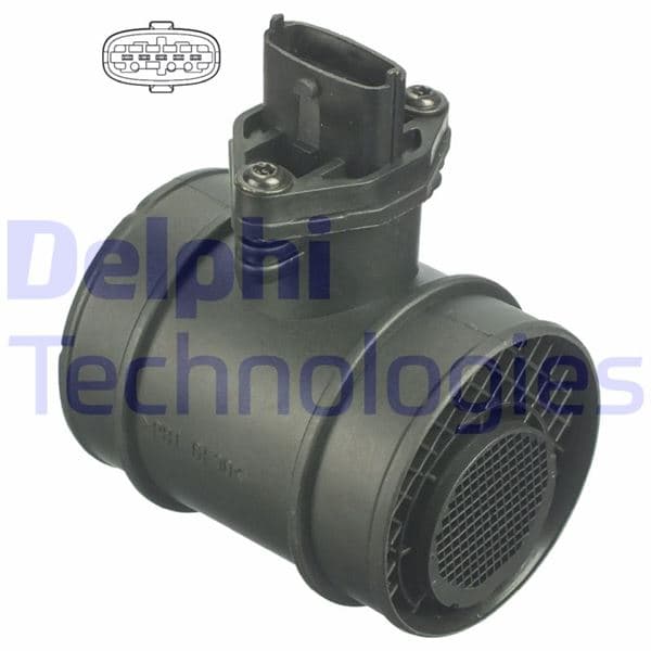 DELPHI HAVA KÜTLE ÖLÇER DEBİMETRE CORSA C-COMBO C 1.3-1.7 ASTRA G 1.7 Y13DT-Z13DT-Z17DTH-DTL OEM: 24439252-93177718-836635 - DELPHI AF10280-12B1 kodlu oto yedek parça
