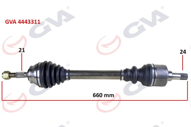 GVA KOMPLE AKS SOL P301-ELYSEE 12- 1.6 HDI 660mm OEM: 9671573180 - GVA 4443311 kodlu oto yedek parça