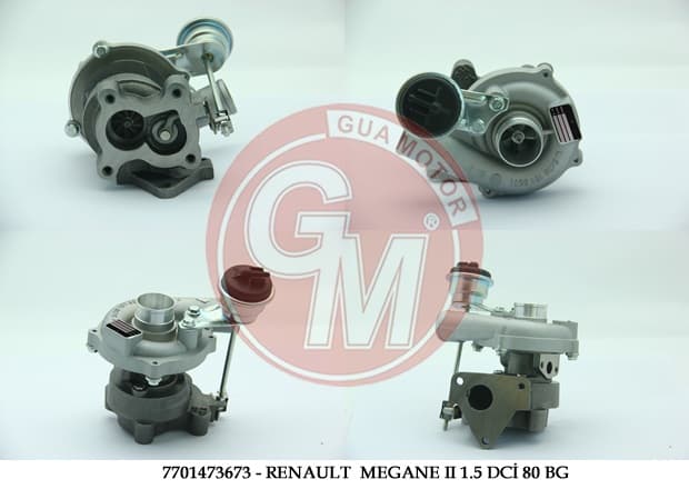 GUA TURBO ŞARJ RENAULT CLİO II KANGO DACIA SYMBOL MEGANE II 1.5 DCİ 80 BG OEM: 7701473673-7701473122-7711135037 - GUA 40661 kodlu oto yedek parça