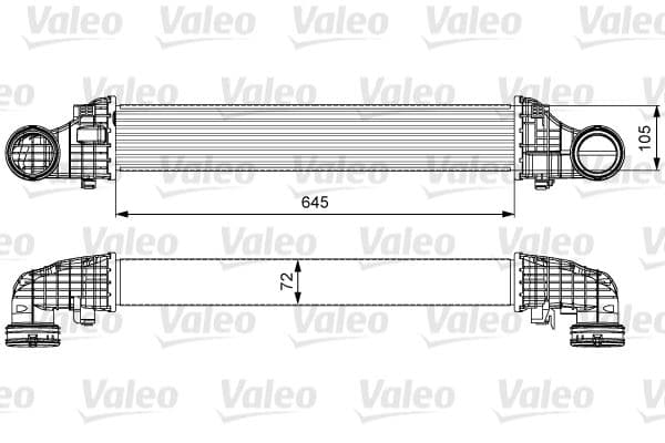 VALEO TURBOSARJ RADYATORU MERCEDES W211 S211 C219 OEM: A2115002602 - VALEO 818606 kodlu oto yedek parça