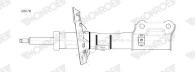 MONROE AMORTİSÖR ÖN SAĞ HYUNDAI KONA 1.6L G4FJ 16- / 1.6L D4FE CRDi e-VGT 18- / 1.6L G4LE GDİ Hybrid 20- OEM: 54651CM000-54651J9000-54651J9010 - MONROE G8678 kodlu oto yedek parça