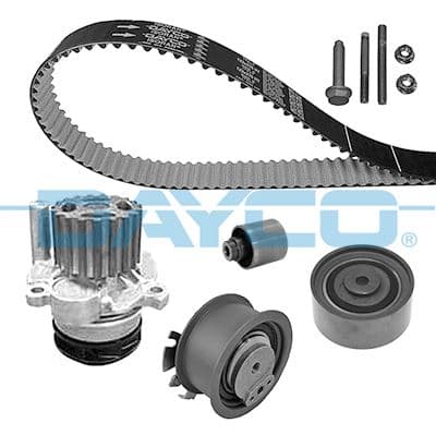 DAYCO DEVİRDAİMLİ TRİGER SETİ PASSAT-JETTA-GOLF5-OCTAVIA-TOLEDO-A3-A6 2.0 TDI 04-06 BKP-BKD-BRE-BLB-BMR OEM: 03G198119-03G198119B-03G198119D - DAYCO KTBWP4410 kodlu oto yedek parça