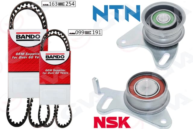 GVA TRİGER KAYIŞ SETİ EKSANTRİK SETİ HYUNDAI H100 STAREX 2.5L D4BB D4BF 97- / KIA K2500 2.5L D4BH 03- / MITSUBISHI L300. L200 2.5L 4D56 K64T K74T 96-07 / PAJERO 2.5L 4D56 94- 2 KAYIŞ 2 RULMAN 16 OEM: 2431542200-2335642500-2431742000 - GVA 59T9173B kodlu oto yedek parça