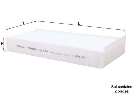 MAHLE POLEN FILTRESI TAKIMI BMW F40 F44 F45 F46 F48 F39 . MINI F54 F55 F56 F57 F60 OEM: 64316835405 - MAHLE LA1156-S kodlu oto yedek parça