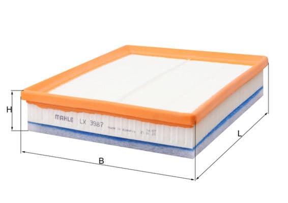 MAHLE HAVA FİLTRESİ P208 P301 P308 P508 P2008 P3008 P5008 PARTNER 1.6 HDI OEM: 9802348680-3639671-SU001A3798 - MAHLE LX3987 kodlu oto yedek parça