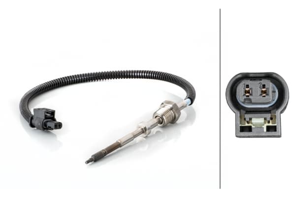 HELLA EGZOZ SICAKLIK SENSORU KAT. UZERINDE MERCEDES W203 S203 W204 S204 C209 A209 C219 W211 S211 W221 OEM: A0009058900 - HELLA 6PT014494521 kodlu oto yedek parça