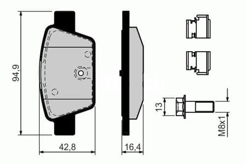 SANGSIN ARKA FREN BALATASI FIAT STILO 02 LINEA 07 BRAVO II 07 14 ALFA ROMEO MİTO 08 MULTIPLA 99 OEM: 77364590-77363518-77362768-9949280 - SANGSIN SP1893 kodlu oto yedek parça