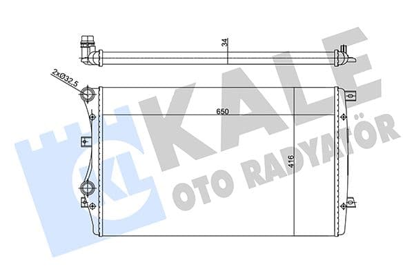 KALE-RADYATOR SU RADYATÖRÜ AUDI A3-SEAT ALTEA-LEON-TOLEDO III-SKODA OCTAVIA III-SUPERB II-YETİ II-VW BEETLE-CADDY II-IV-EOS-GOLF V-VI-JETTA III-IV-PASSAT-SCIROCCO-TOURAN 1.4TSI 1.9TDI 04 MT MEKANİK 650X416X34 1K0121253H-1K0121253BB-1K0121251AT OEM: 1K0121253H-1K0121253BB-1K0121251AT - KALE 356925 kodlu oto yedek parça