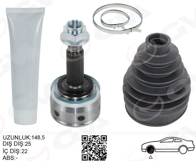 GVA AKS KAFASI DIŞ HYUNDAI BAYON 1.0L 1.4L G3LE G4LC 21- / KIA RIO. STONIC 1.4L G4LC 19- 25x22x52.5 OEM: 495L1Q0200-495L1Q0250-495R1Q0200 - GVA 4491154K kodlu oto yedek parça