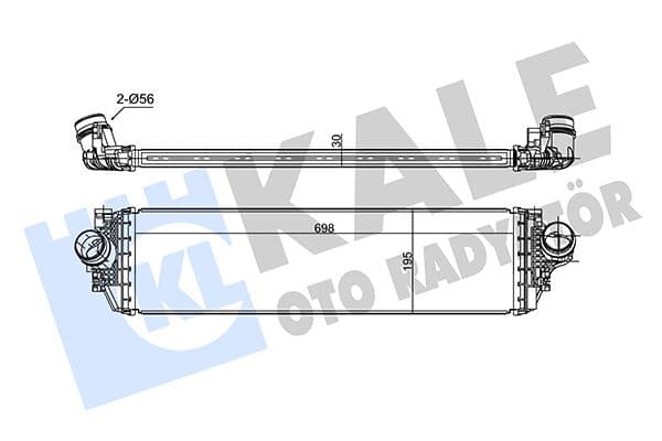 KALE-RADYATOR INTERCOOLER FORD FOCUS IV 17 1.0-1.5 ECOBOOST 30MM OEM: 2405099-JX616K775AB-JX616K775AC - KALE 360340 kodlu oto yedek parça