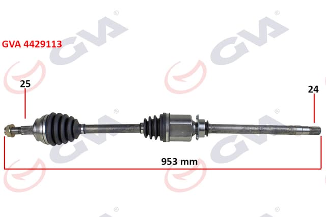 GVA KOMPLE AKS SAĞ FIORINO 1.3 MTJ 07-13 953mm AKS LALE Lİ OEM: 51787180 - GVA 4429113 kodlu oto yedek parça