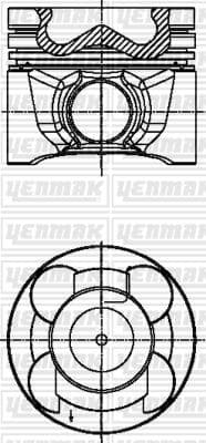 YENMAK PISTON SEGMAN 0.50 NAVARA / PATHFINDER 2.5 05-> 89.50 MM YANMA HUCRE:47.4  - YENMAK 36-04581-050 kodlu oto yedek parça