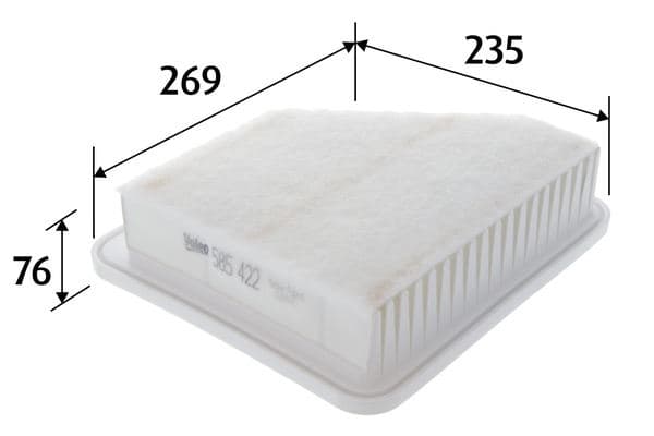 VALEO HAVA FİLTRESİ TOYOTA AURIS COROLLA 1.4L 1NDTV D-4D NDE150 NDE180 07-18 / AVENSIS 2.0L 2.2L 1AD-FTV 2AD-FTV ADT270 ADT271 08- OEM: 178010R030-1780126020 - VALEO 585422 kodlu oto yedek parça