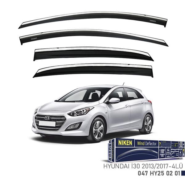 NIKEN KROMLU CAM RÜZGARLIĞI HYUNDAI I30 2013-2017 4LÜ  - NIKEN 047HY250201 kodlu oto yedek parça