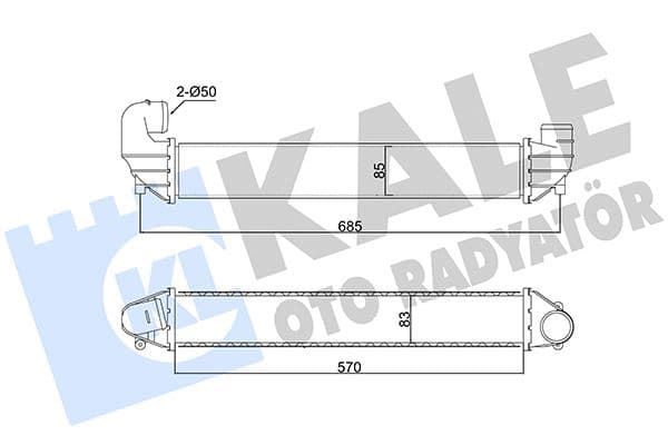 KALE İNTERCOOLER GALAXY-SEAT ALHABRA-VOLKSWAGEN SHARAN 1.9 TDI 00 03 7M3145805-1109138-YM219L440BA OEM: 7M3145805-1109138-YM219L440BA - KALE 352395 kodlu oto yedek parça