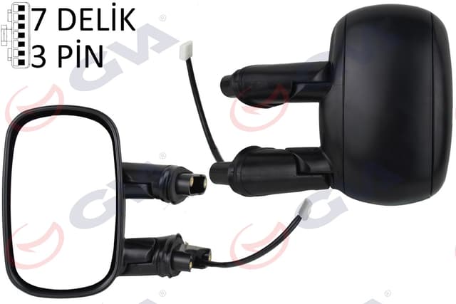 GVA DIŞ DİKİZ AYNASI SOL ELEKTRİKLİ ASTARLI FIAT DOBLO 00 10 KONVEKS 3 FİŞ OEM: 735296234 - GVA 1029111 kodlu oto yedek parça