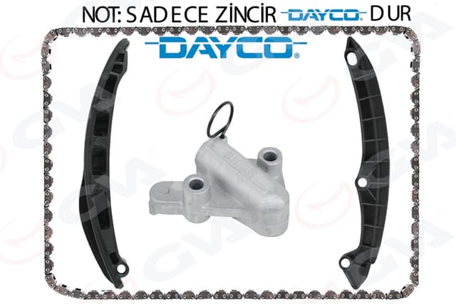 GVA EKSANTRİK ZİNCİR SETİ GOLF5/6-JETTA-PASSAT-SCIROCCO-A3-LEON 1.6 FSI BLF - 1.4 TSI CAXA-BMY-BLG OEM: 03C198119-03C109158A-03C109507AH - GVA 59C7510 kodlu oto yedek parça