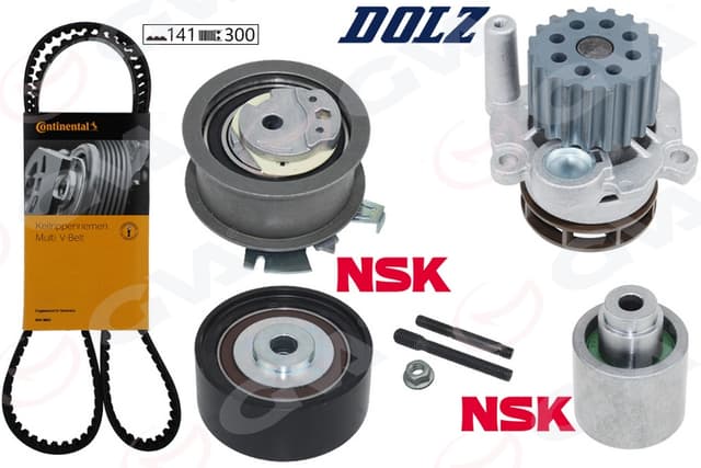 GVA DEVİRDAİMLİ EKSANTRİK GERGİ KİTİ PASSAT-JETTA-GOLF5-OCTAVIA-A3-A6 2.0TDI 07-11 BKP-BKD-BRE-BLB OEM: 03G198119A-03G198119E-03G198119C - GVA 59WPK7513 kodlu oto yedek parça