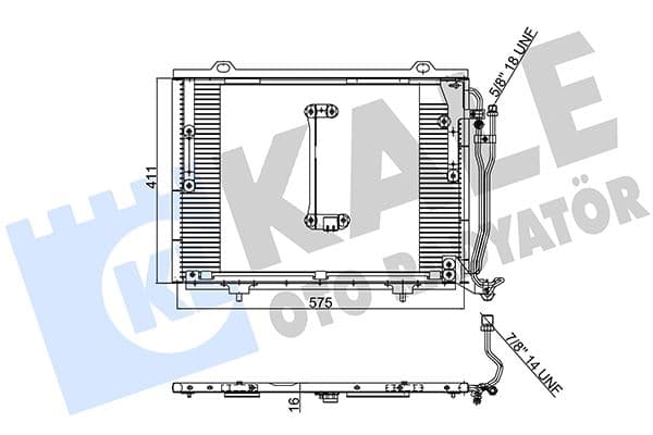 KALE KLIMA RADYATORU MERCEDES W202 S202 W210 A2028301070 OEM: A2028301070 - KALE 392500 kodlu oto yedek parça