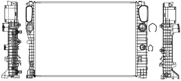 MAHLE MOTOR SU RADYATORU MERCEDES C219 W211 S211 OEM: A2115003102 - MAHLE CR37000S kodlu oto yedek parça