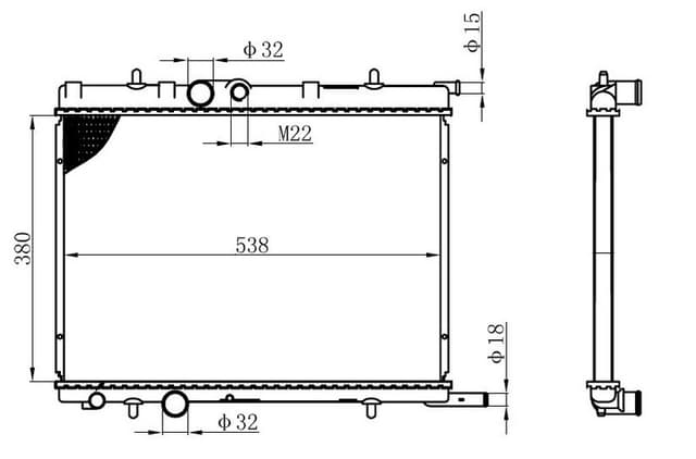 ORIS RADYATÖR 307 00 C4 04 1.4-1.6 16V-PARTNER-BERLINGO 97 2.0HDI 00 AC -- MEKx380X538X16 1 SIRA CU PL 9835996080-1331.LS-1330.N7-1330.F4 OEM: 9835996080-1331.LS-1330.N7-1330.F4 - ORIS BPE020016 kodlu oto yedek parça