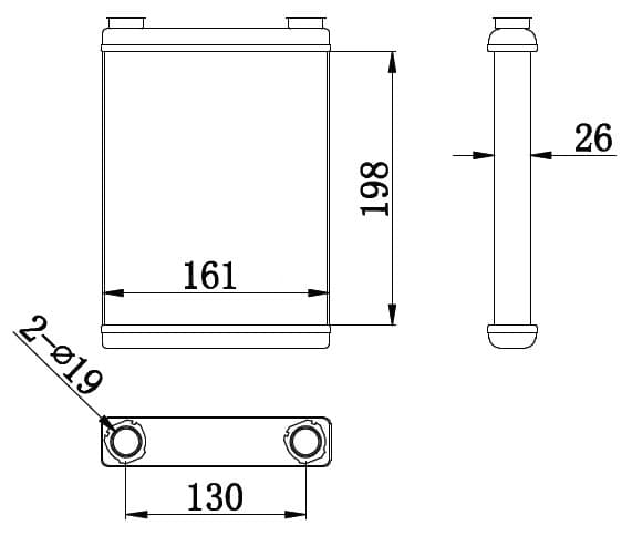 ORIS KALORİFER RADYATORU BRAZİNG MGN III-FLUENCE 198X165X26 271156272R OEM: 271156272R - ORIS KRN017026 kodlu oto yedek parça