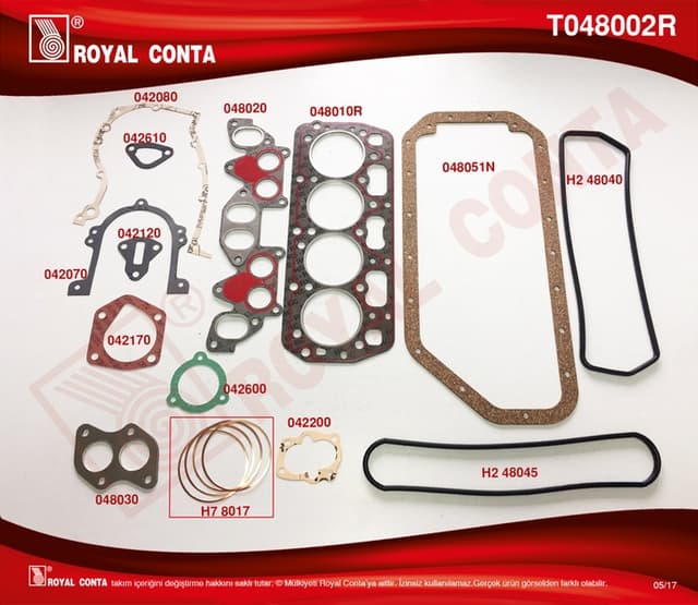 ROYAL MOTOR TAKIM CONTA KARTER-MANTAR FAVORIT-FELICIA-FORMAN 115091000 OEM: 115091000 - ROYAL T048002R kodlu oto yedek parça