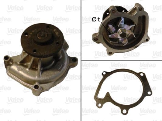 VALEO DEVİRDAİM SU POMPASI TOYOTA YARIS 1.0L 1SZ-FE SCP10 03-05 / 1.3L 2SZ-FE SCP12 SCP90 03-09 4 DELİK FLANŞ OEM: 1610029125-1610009141 - VALEO 506708 kodlu oto yedek parça