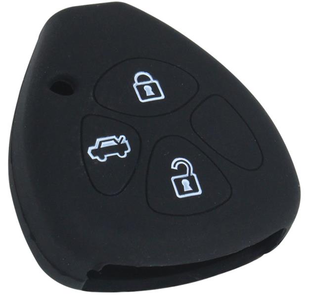 AFT KONTAK ANAHTAR KUMANDA KORUYUCU KILIF SİLİKON 3 TUŞ SİYAH TOYOTA HILUX-COROLLA HMA143-S OEM: HMA143-S - AFT HMA143-S kodlu oto yedek parça görseli