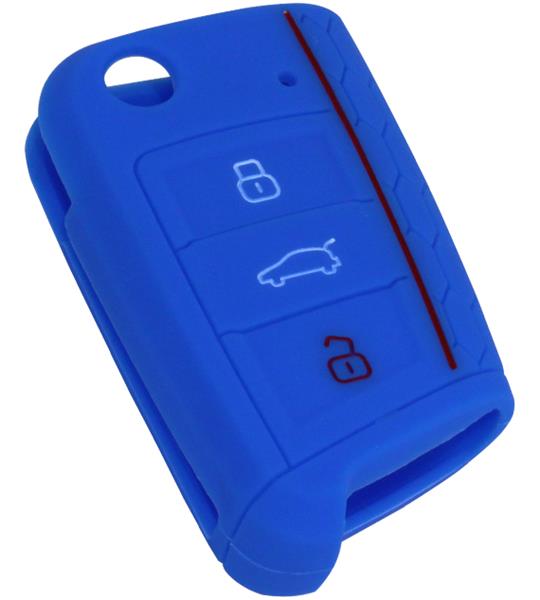 AFT KONTAK ANAHTAR KUMANDA KORUYUCU KILIF SİLİKON MAVİ VW POLO-GOLF-PASSAT-JETTA-TIGUAN-TRANSPORTER TOURAN-SCIROCCO-CADDY HMA151-M OEM: HMA151-M - AFT HMA151-M kodlu oto yedek parça görseli