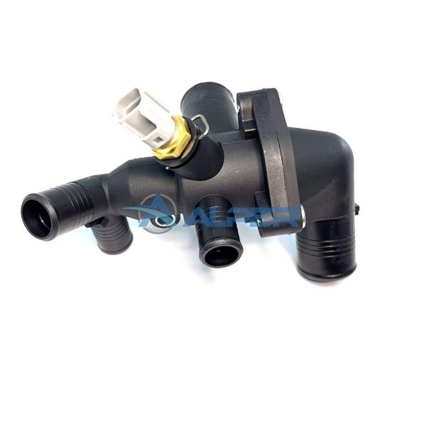 ALPER TERMOSTAT GOVDESI KOMPLE TRANSIT V363-V348 11 17 2.2 155PS OEM: BK3Q8A586AB-1731782 - ALPER 369123 kodlu oto yedek parça görseli