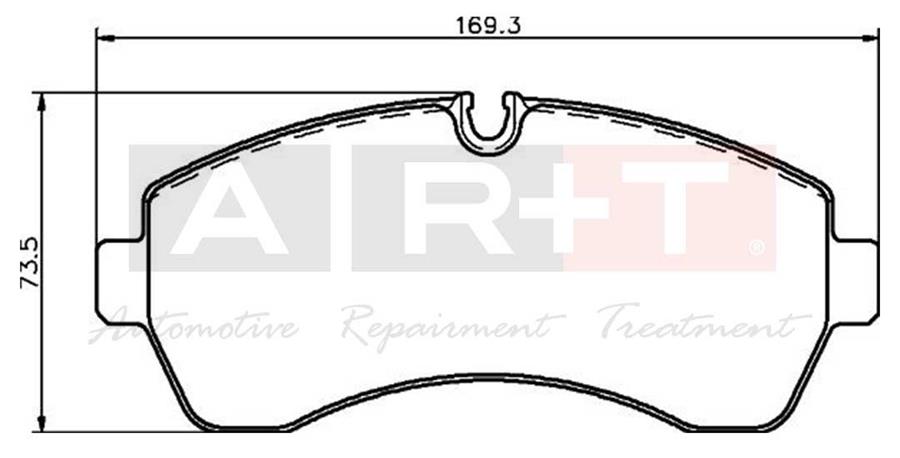 ART-AYNA FREN BALATASI ON MERCEDES SPRINTER B906 B907 B910 . VW CRAFTER 30-35-50 OEM: A9104207700-2E0698151A - ART A06.1981 kodlu oto yedek parça görseli