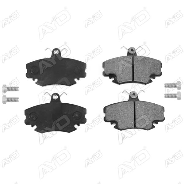 AYD ÖN BALATA RENAULT R9-R19-R21-CLIO I-II-MEGANE I-TWINGO-LOGAN-SANDERO-SOLENZA CİVATA TAKIMLI OEM: 7711130071-7701204833-WVA21404 - AYD 60008A kodlu oto yedek parça görseli