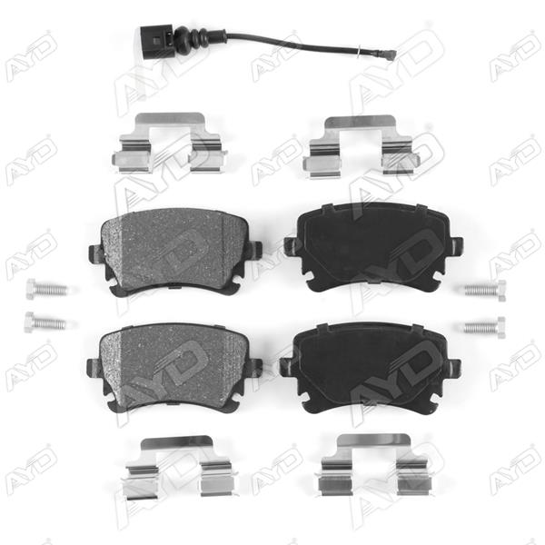 AYD ARKA BALATA VW TRANSPORTER T5 03 09 A4 04-09 A6 04-11 A8 03-10 FİŞLİ OEM: 8E0698451C-4B3698451-4F0698451F - AYD 60026B kodlu oto yedek parça görseli