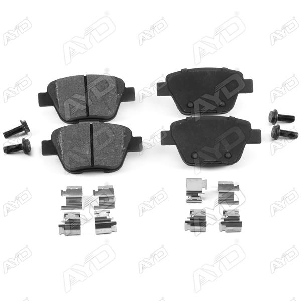 AYD ARKA BALATA CADDY-GOLF6-JETTA-A3-OCTAVIA-SUPERB 10 GDB1841 CİVATA TAKIMLI OEM: 5K0698451-5K0698451A-2K5698451 - AYD 60065B kodlu oto yedek parça görseli