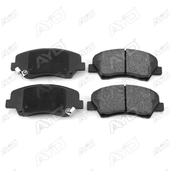 AYD ÖN FREN BALATA HYUNDAI ACCENT BLUE 1.4L 1.6L benzinli 10- 1.6L CRDi dizel 10- / ELANTRA 1.6L D4FB G4FG 6 vites 16- / KIA RIO 1.4L D4FC 11- OEM: 581011RA00-581011RA05-581011WA35 - AYD 60080A kodlu oto yedek parça görseli