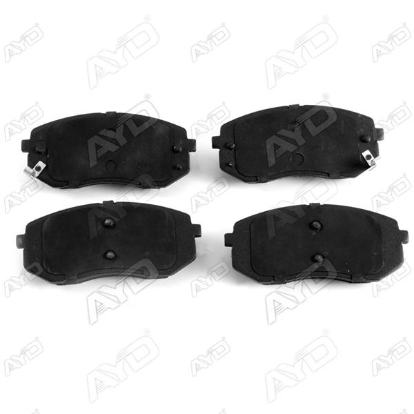 AYD ÖN FREN BALATA HYUNDAI İX35 2.0L D4HA CRDİ dizel 136hp 10- 1.6L G4FD GDİ GAMMA 140hp 11- / TUC SON. KONA 1.6L G4FJ T-GDI GAMMA 177hp 15- / KIA SPORTAGE 1.6L G4FJ T-GDI GAMMA 177hp 15- OEM: 58101J9A70-58101J9A60 - AYD 60087A kodlu oto yedek parça görseli