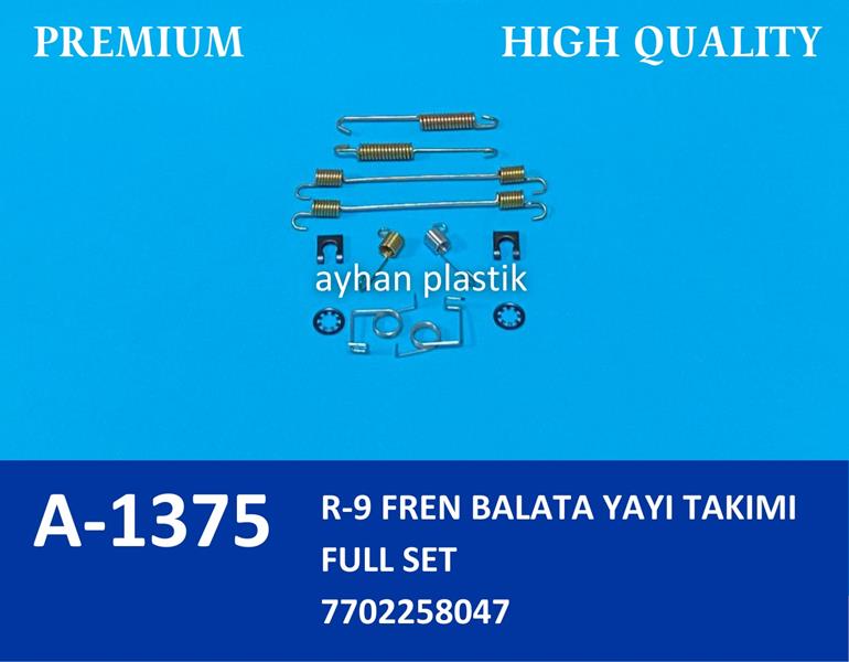 AYHAN FREN BALATA YAY TAKIMI R9 7702278047 OEM: 7702278047 - AYHAN A1375 kodlu oto yedek parça görseli