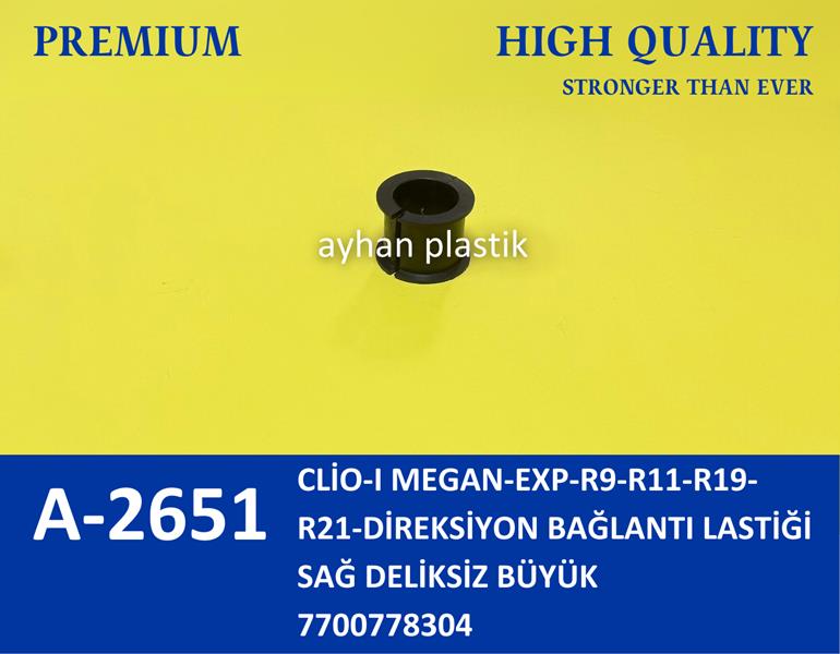 AYHAN DİREKSİYON BAĞLANTI LASTİĞİ SAĞ DELİKSİZ BÜYÜK CLİO-I MEGAN-EXP-R9-R11-R19-R21 OEM: 7700778304 - AYHAN A2651 kodlu oto yedek parça görseli