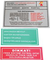 AYHAN MOTOR ETİKETİ TAKIMI M131 DKŞ - AYHAN A6075 kodlu oto yedek parça görseli