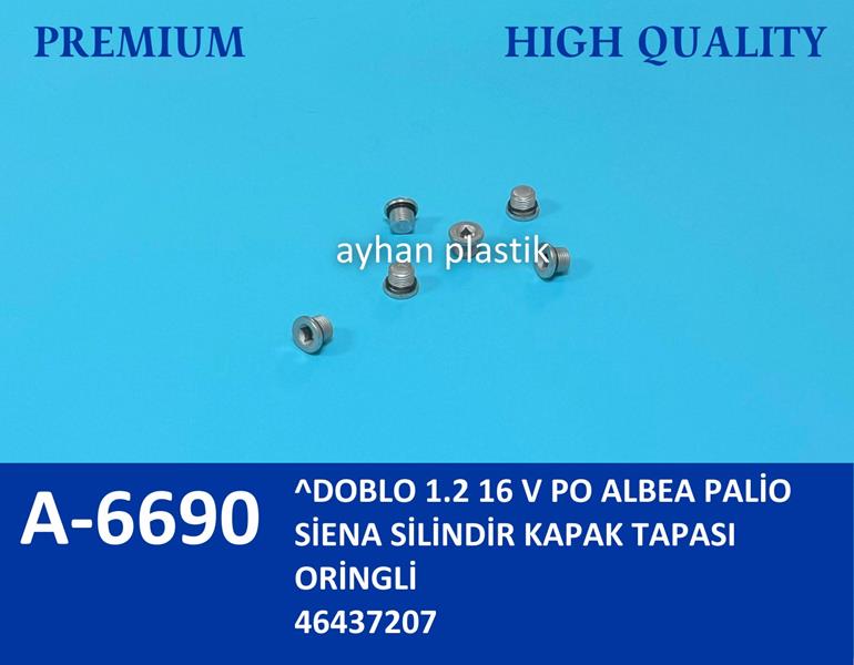 AYHAN SİLİNDİR KAPAK TAPASI ORİNGLİ ALBEA OEM: 46437207 - AYHAN A6690 kodlu oto yedek parça görseli