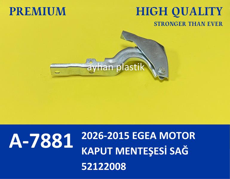AYHAN MOTOR KAPUT MENTESESI SAG EGEA 15> OEM: 52122008 - AYHAN A7881 kodlu oto yedek parça görseli
