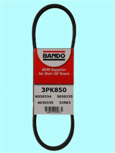 BANDO KANALLI KAYIŞ NISSAN TOYOTA YARIS 1.3 16V 99-05 38353 9091602521-1195058S01 OEM: 9091602521-1195058S01 - BANDO 3PK0850 kodlu oto yedek parça görseli