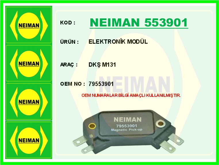 BESCHER ELEKTRONİK MODÜL DKŞ M131 OEM: 79553901 - NEIMAN 553901 kodlu oto yedek parça görseli