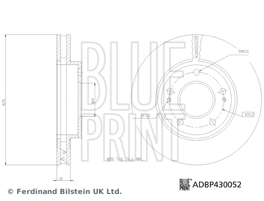 BLUEPRINT FREN DİSKİ L200 IV OEM: MN102275 - BLUEPRINT ADBP430052 kodlu oto yedek parça görseli