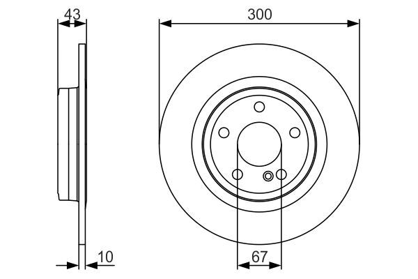 BOSCH FREN DISKI ARKA MERCEDES SLK-CLASS R172 11 OEM: A0004231612 - BOSCH 0986479A38 kodlu oto yedek parça görseli